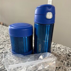 Thermos Royal Blue Bottle and Jar Set